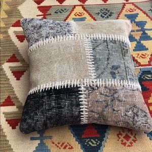Hand Woven Vintage Patchwork Styled Single Pillow